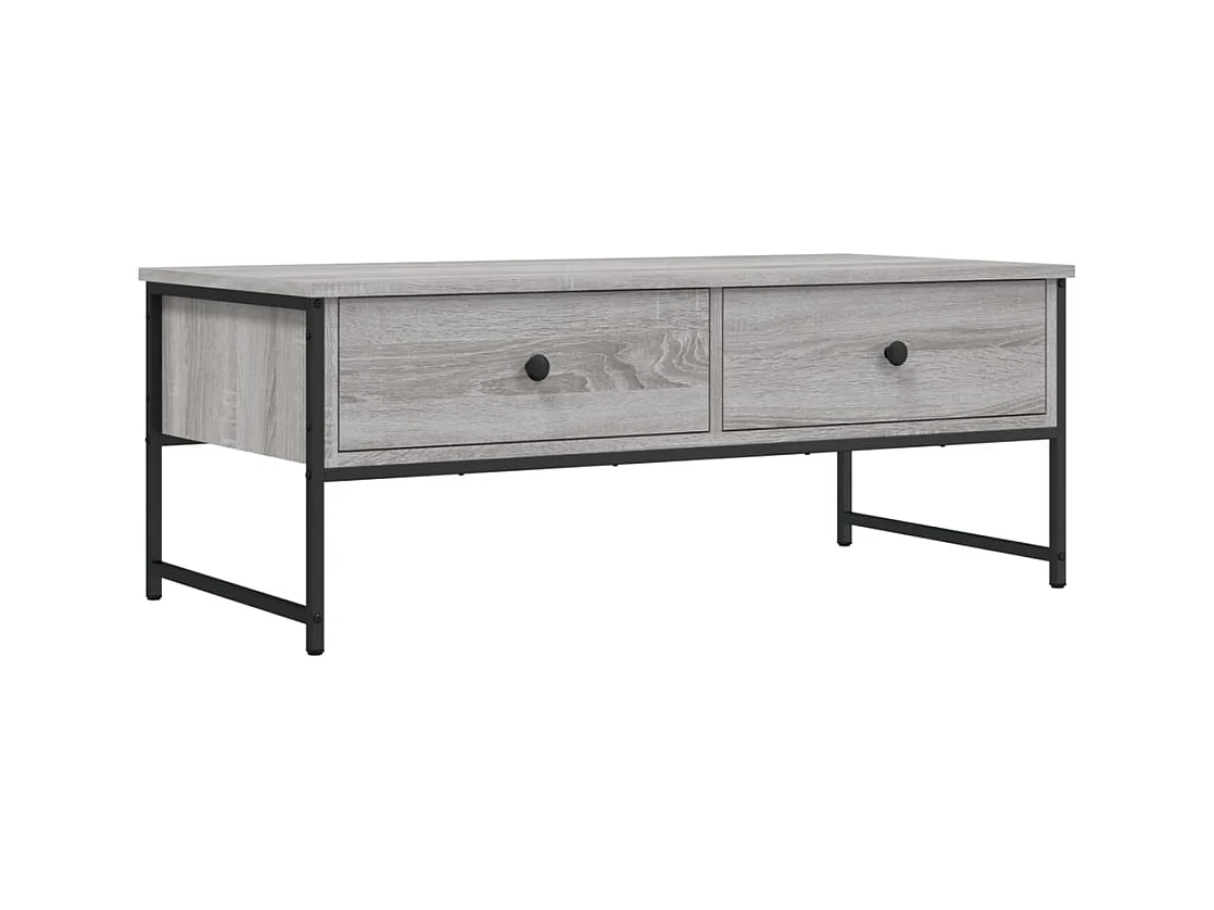 Table basse sonoma gris 101x49x39,5 cm bois d'ingénierie