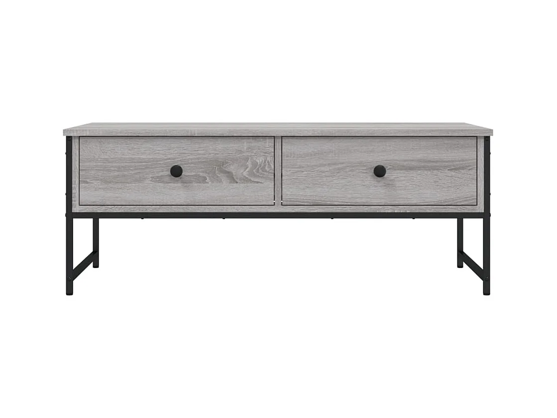 Table basse sonoma gris 101x49x39,5 cm bois d'ingénierie