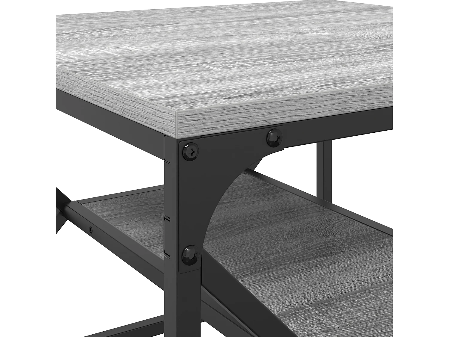 Tavolino con ripiano - Sonoma Grey - 51x50x40 cm - Legno ingegnerizzato