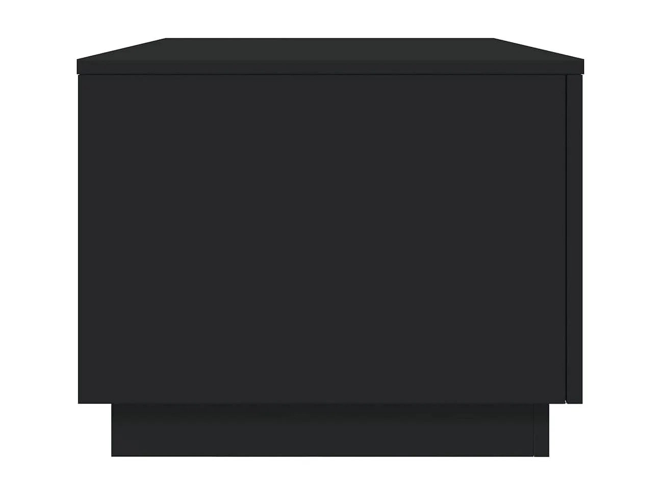 Mesa de centro con luces LED negra 90x50x40 cm