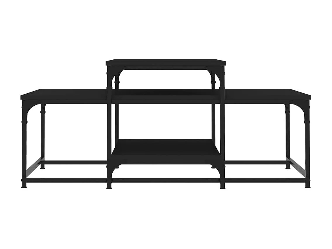 Table basse noir 102x60x45 cm bois d'ingénierie