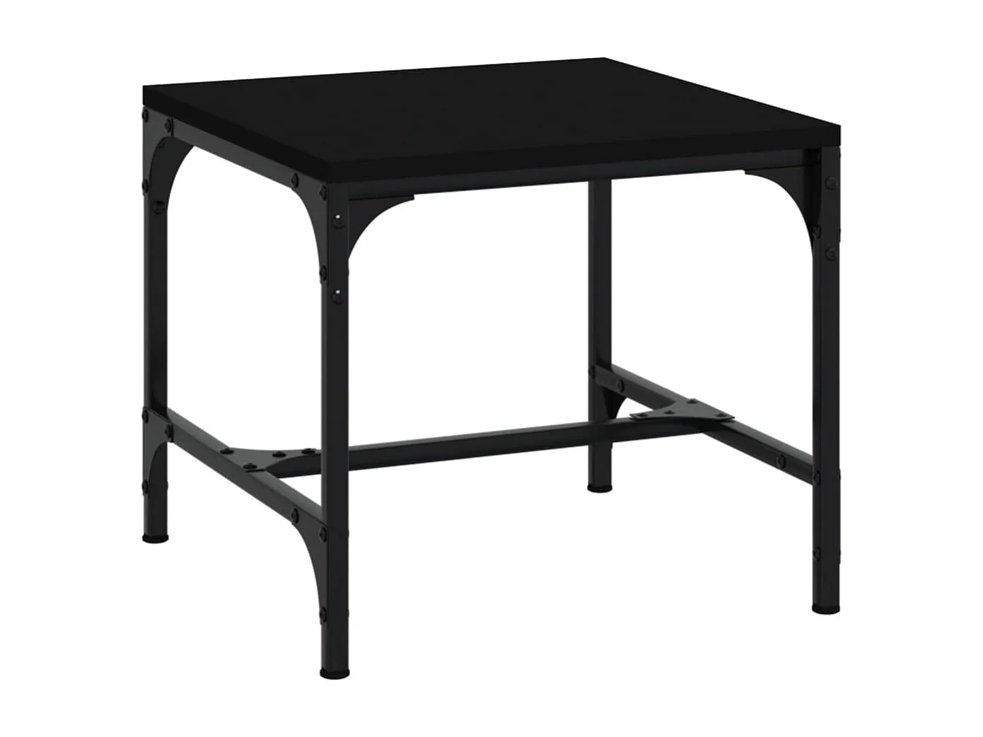 Tables d'appoint 2 pcs Noir 40x40x35 cm Bois d'ingénierie