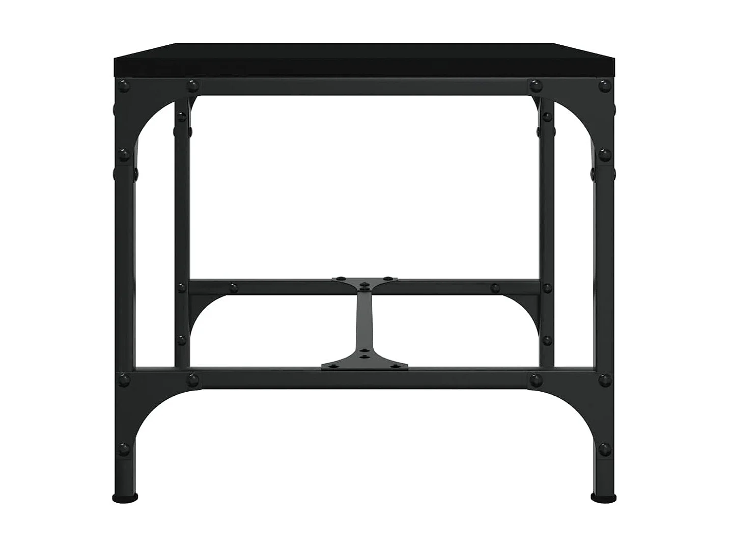 Tables d'appoint 2 pcs Noir 40x40x35 cm Bois d'ingénierie