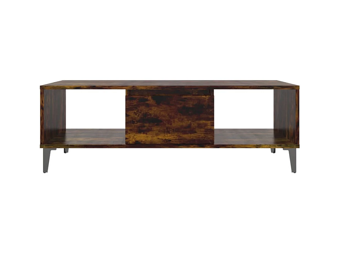 Table basse chêne fumé 103,5x60x35 cm bois d'ingénierie