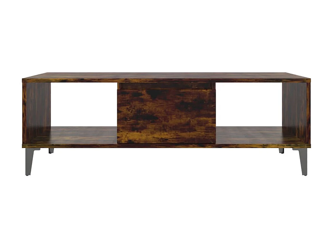 Table basse chêne fumé 103,5x60x35 cm bois d'ingénierie