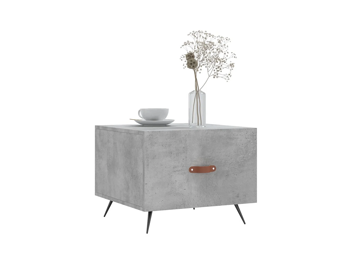 Tables basses 2 pcs gris béton 50x50x40 cm bois d'ingénierie