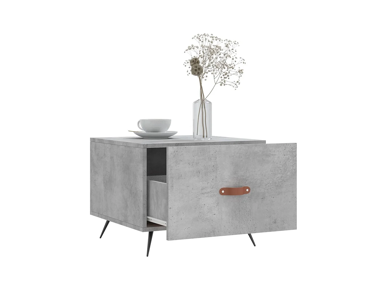 Tables basses 2 pcs gris béton 50x50x40 cm bois d'ingénierie