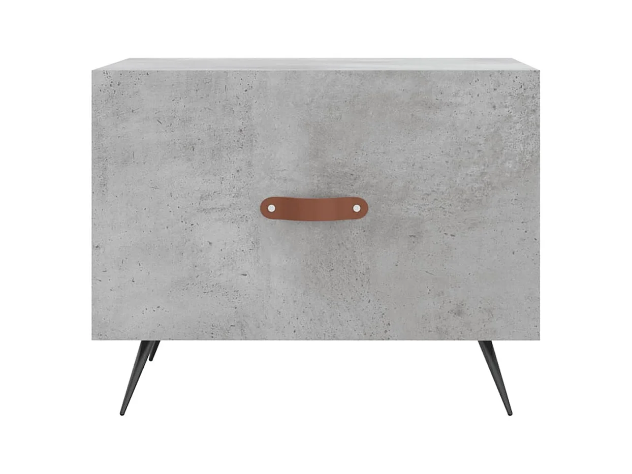 Tables basses 2 pcs gris béton 50x50x40 cm bois d'ingénierie