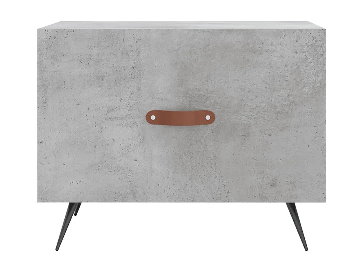 Tables basses 2 pcs gris béton 50x50x40 cm bois d'ingénierie