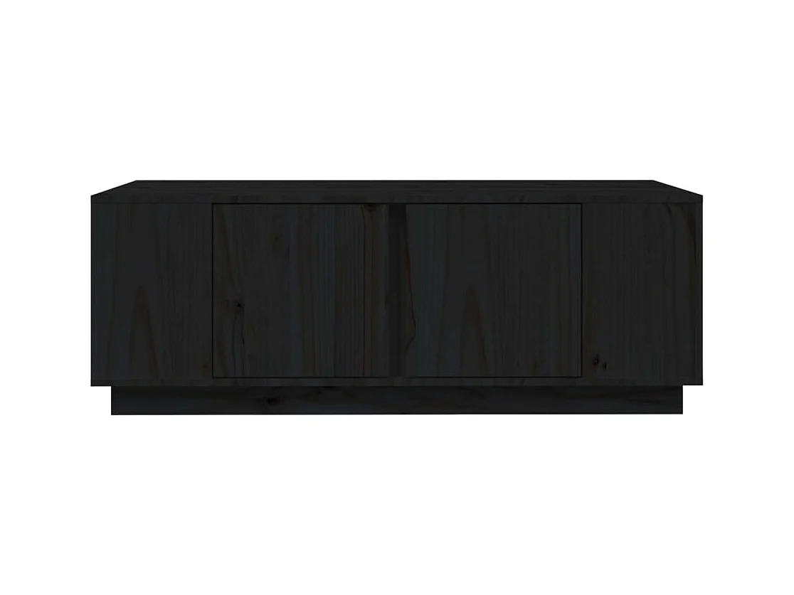Table basse Noir 110x50x40 cm Bois massif de pin