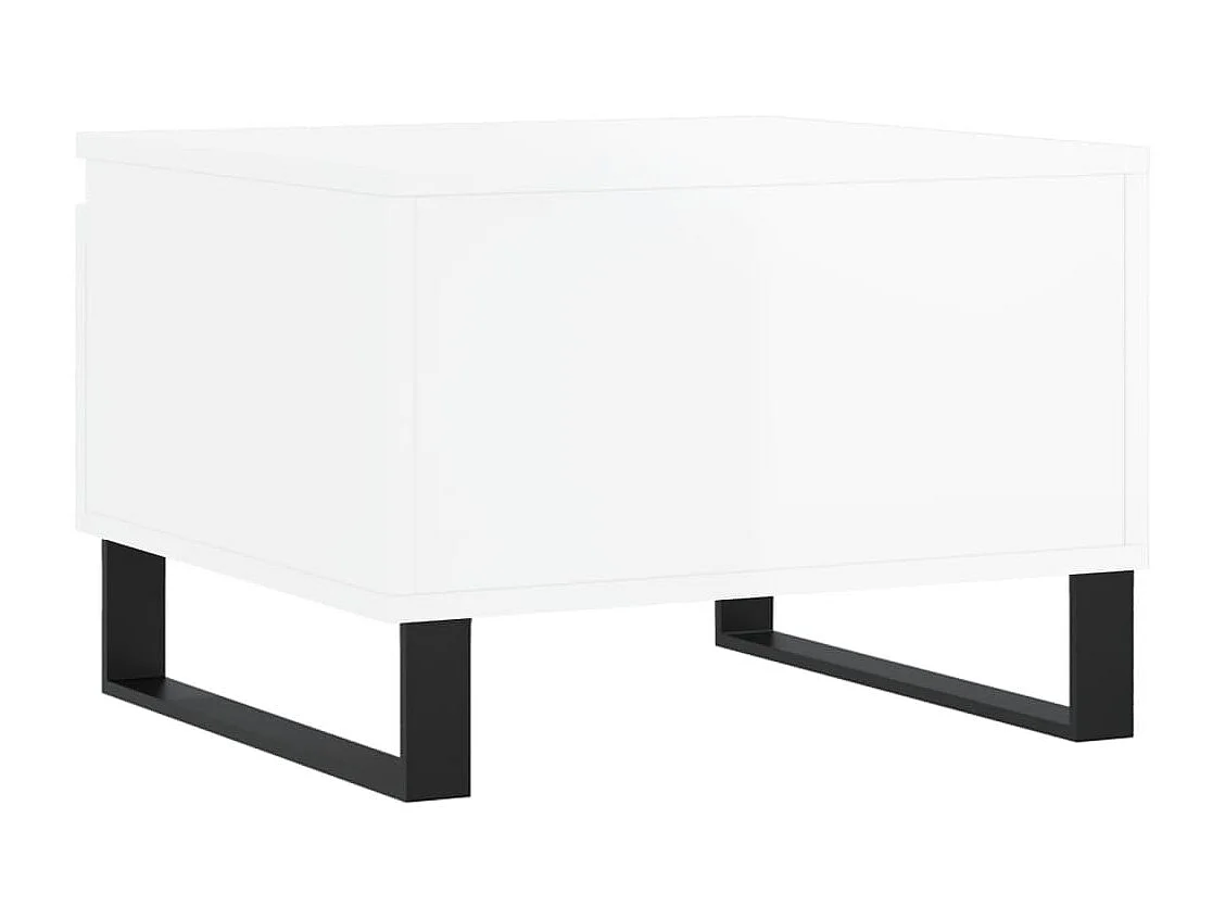 Tavolini da caffè 2 pezzi bianco lucido 50x46x35cm in legno ingegnerizzato