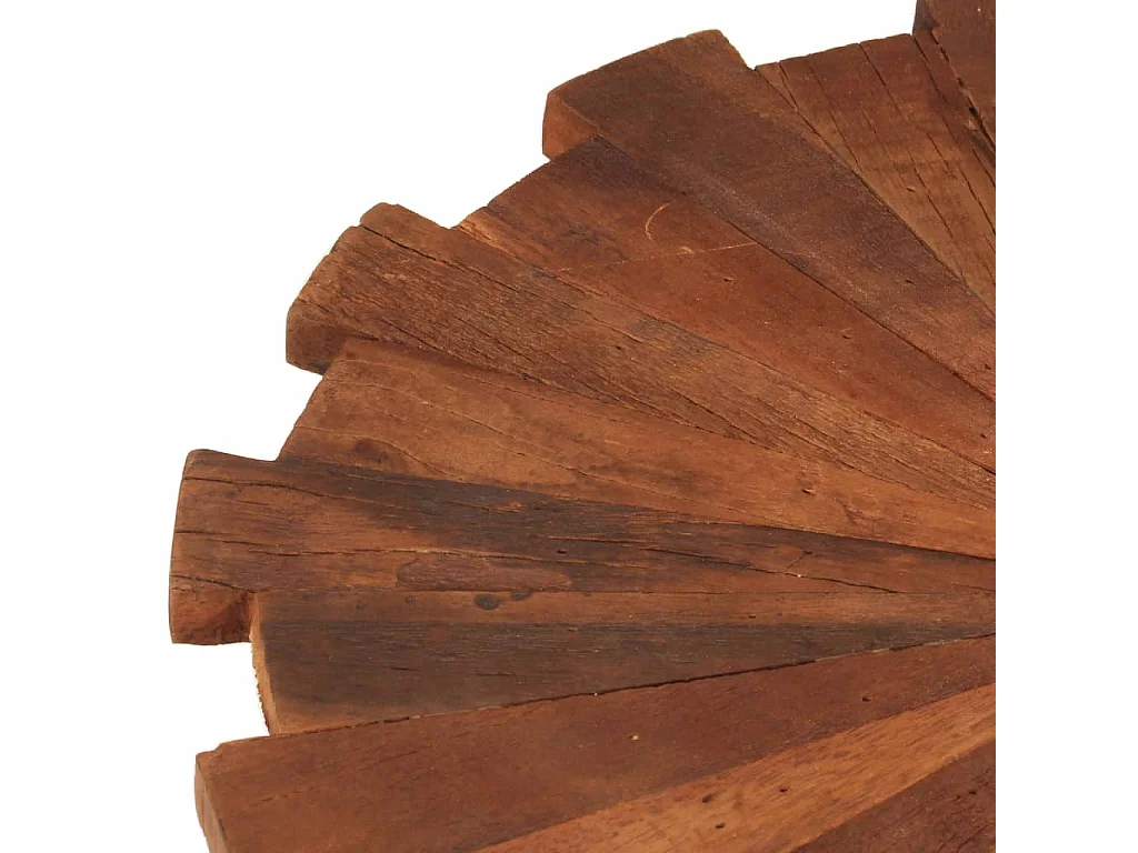 mesas de centro de madera maciza recuperada y hierro