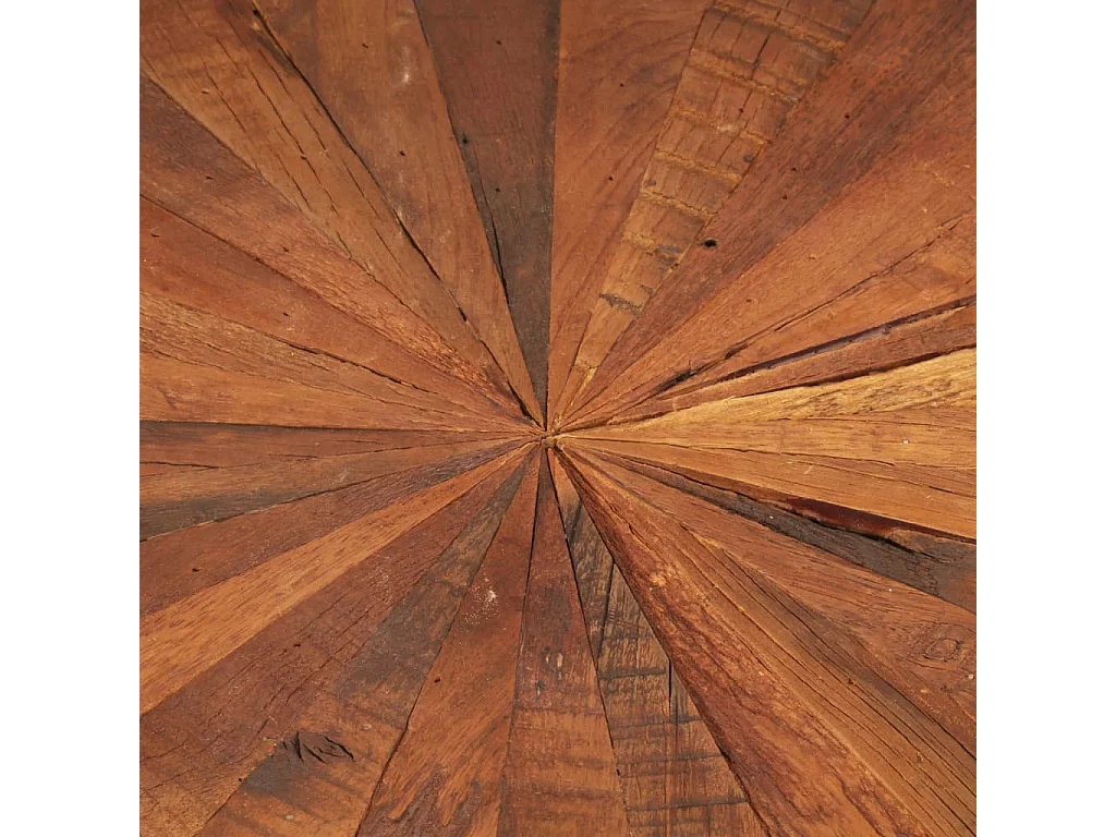 mesas de centro de madera maciza recuperada y hierro