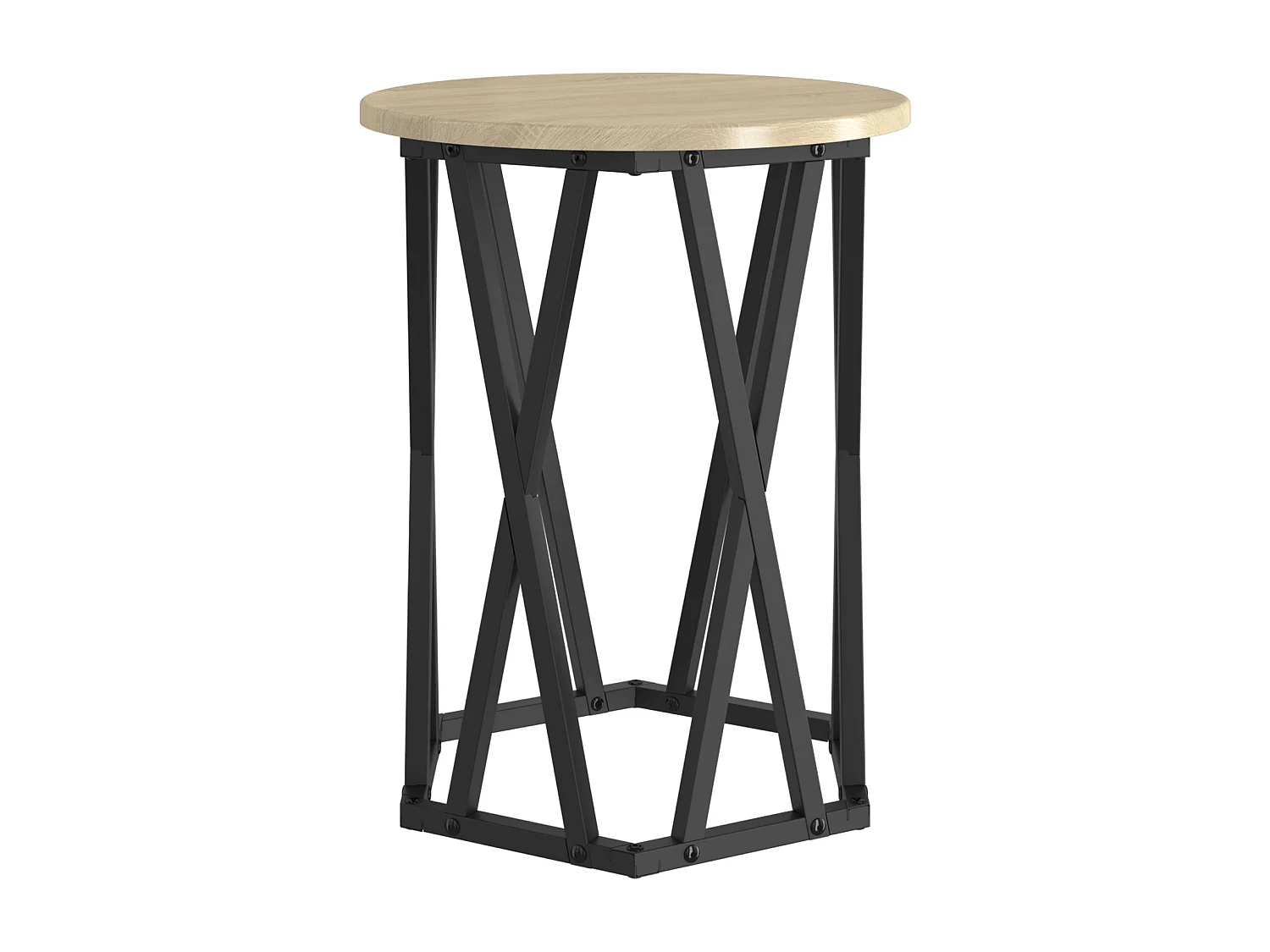 Tavolini laterali in legno ingegnerizzato Sonoma Oak a 2 pezzi