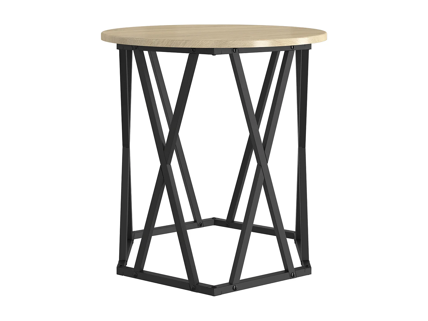 Mesas auxiliares de madera de ingeniería de roble Sonoma de 2 piezas