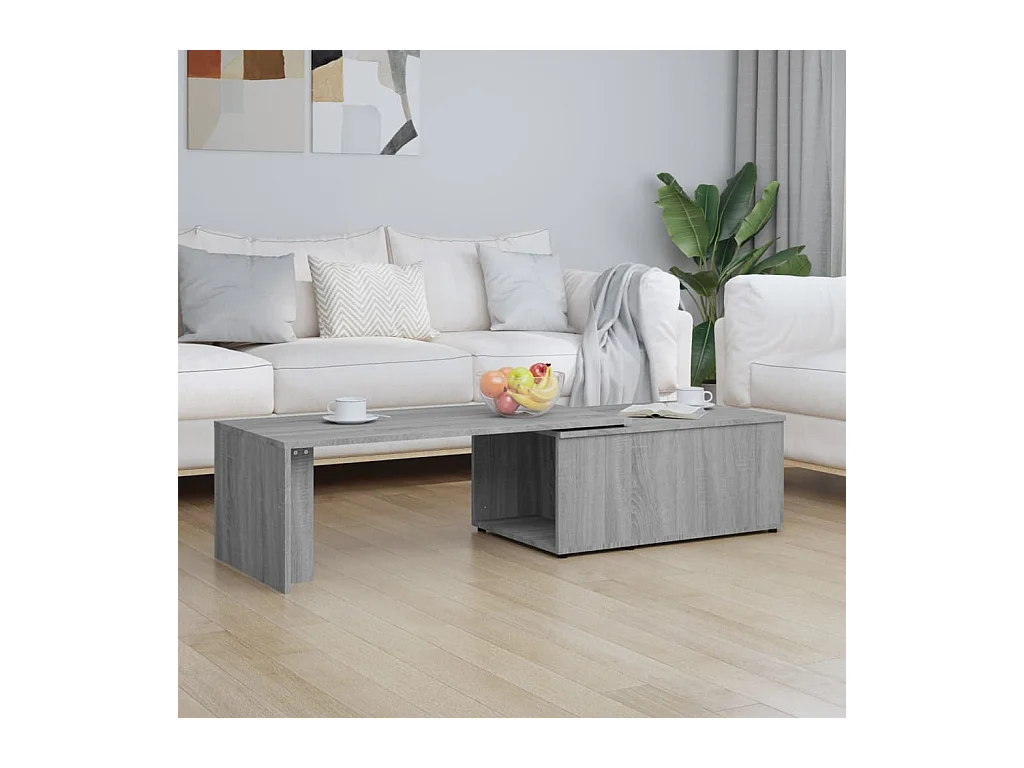 Tavolino Sonoma grigio 150x50x35 cm in legno ingegnerizzato