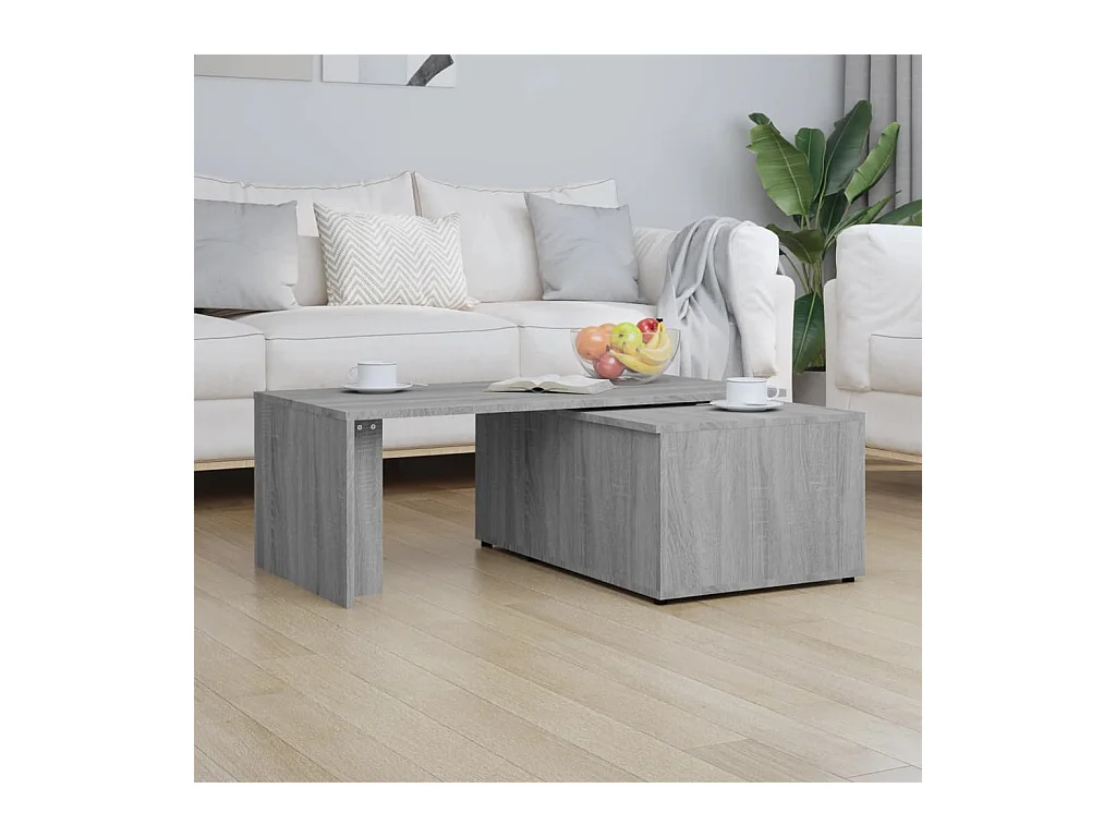 Tavolino Sonoma grigio 150x50x35 cm in legno ingegnerizzato