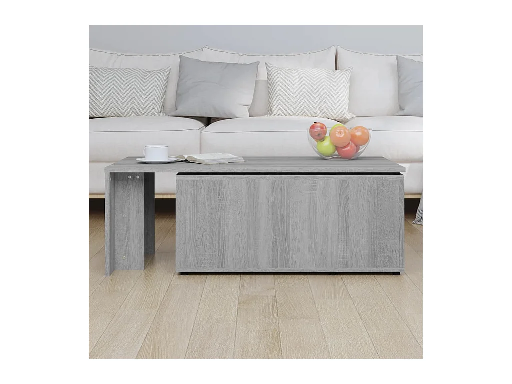 Tavolino Sonoma grigio 150x50x35 cm in legno ingegnerizzato