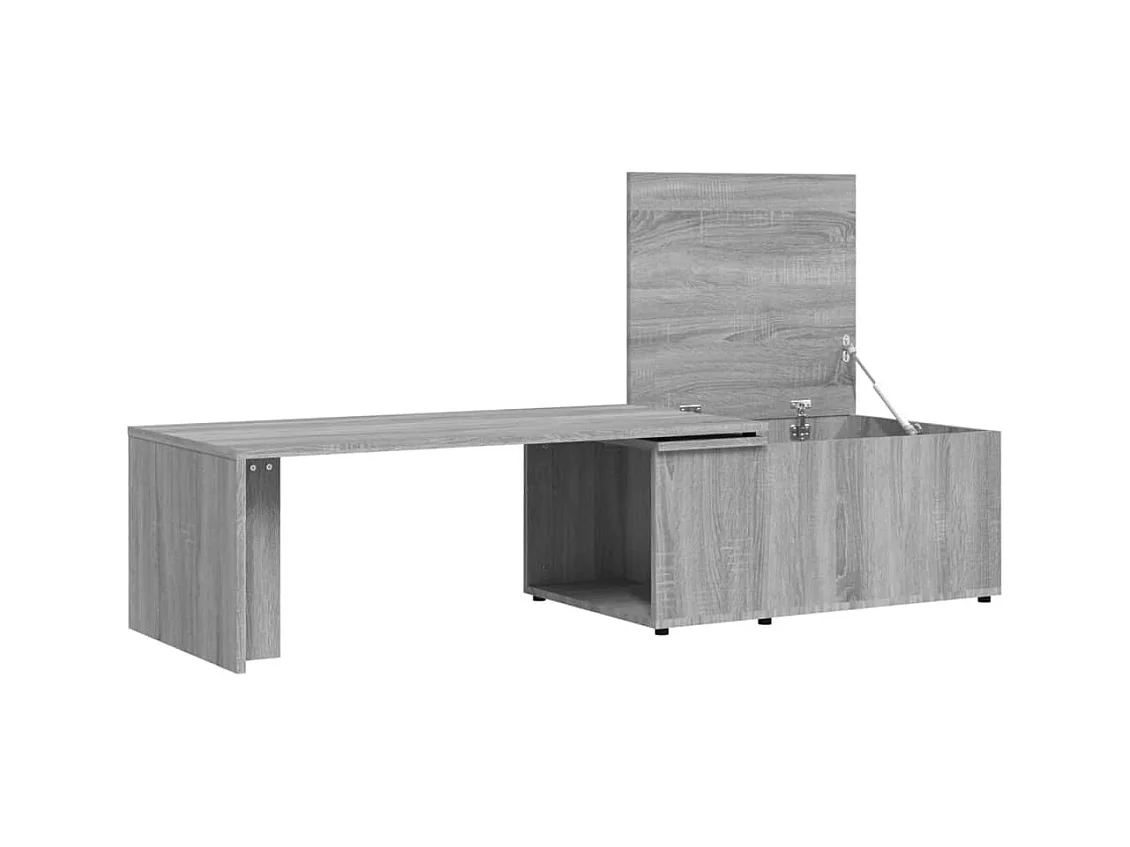 Tavolino Sonoma grigio 150x50x35 cm in legno ingegnerizzato