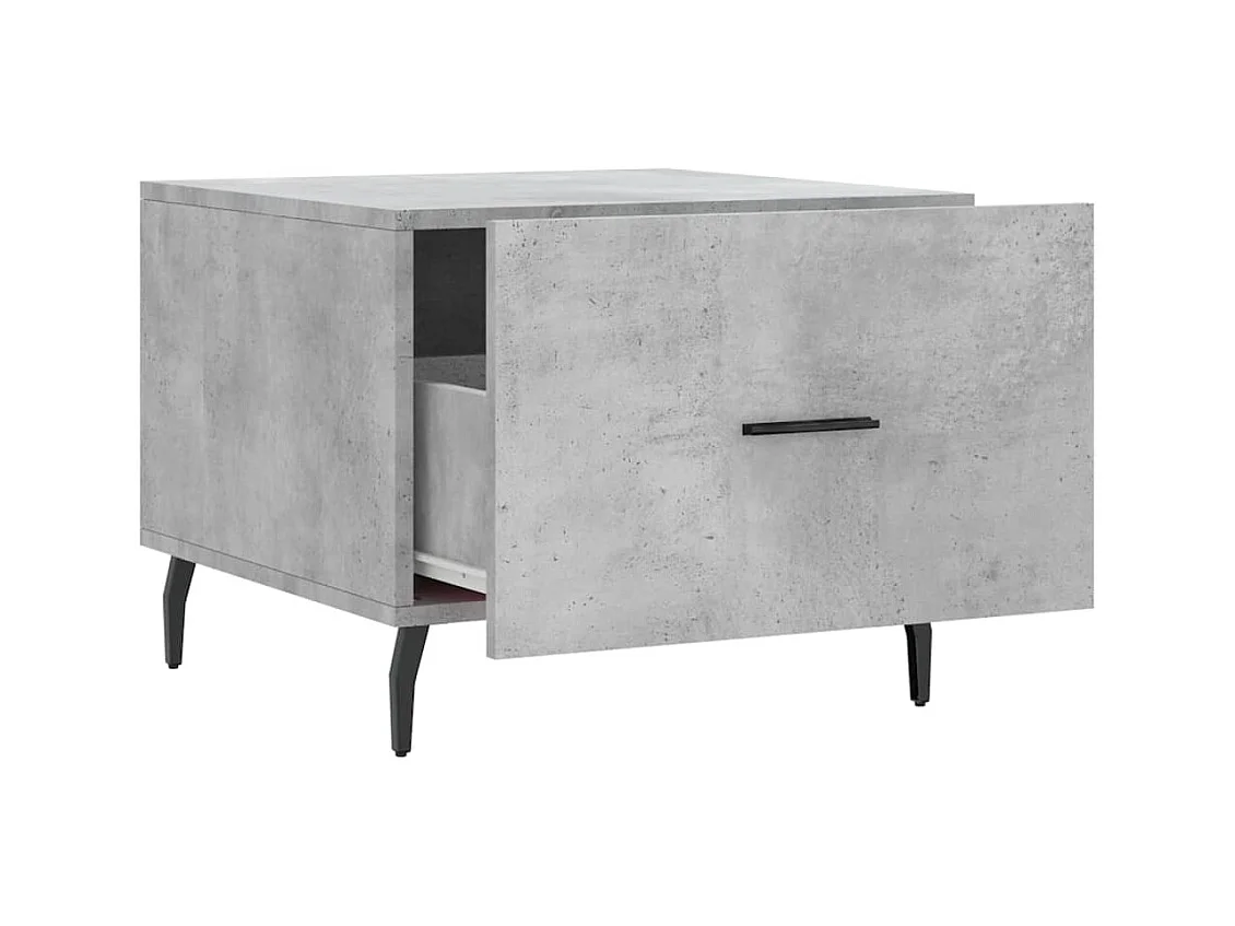 Tables basses 2 pcs gris béton 50x50x40 cm bois d'ingénierie