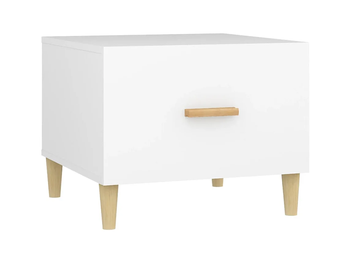 Tables basses 2 pcs blanc 50x50x40 cm bois d'ingénierie