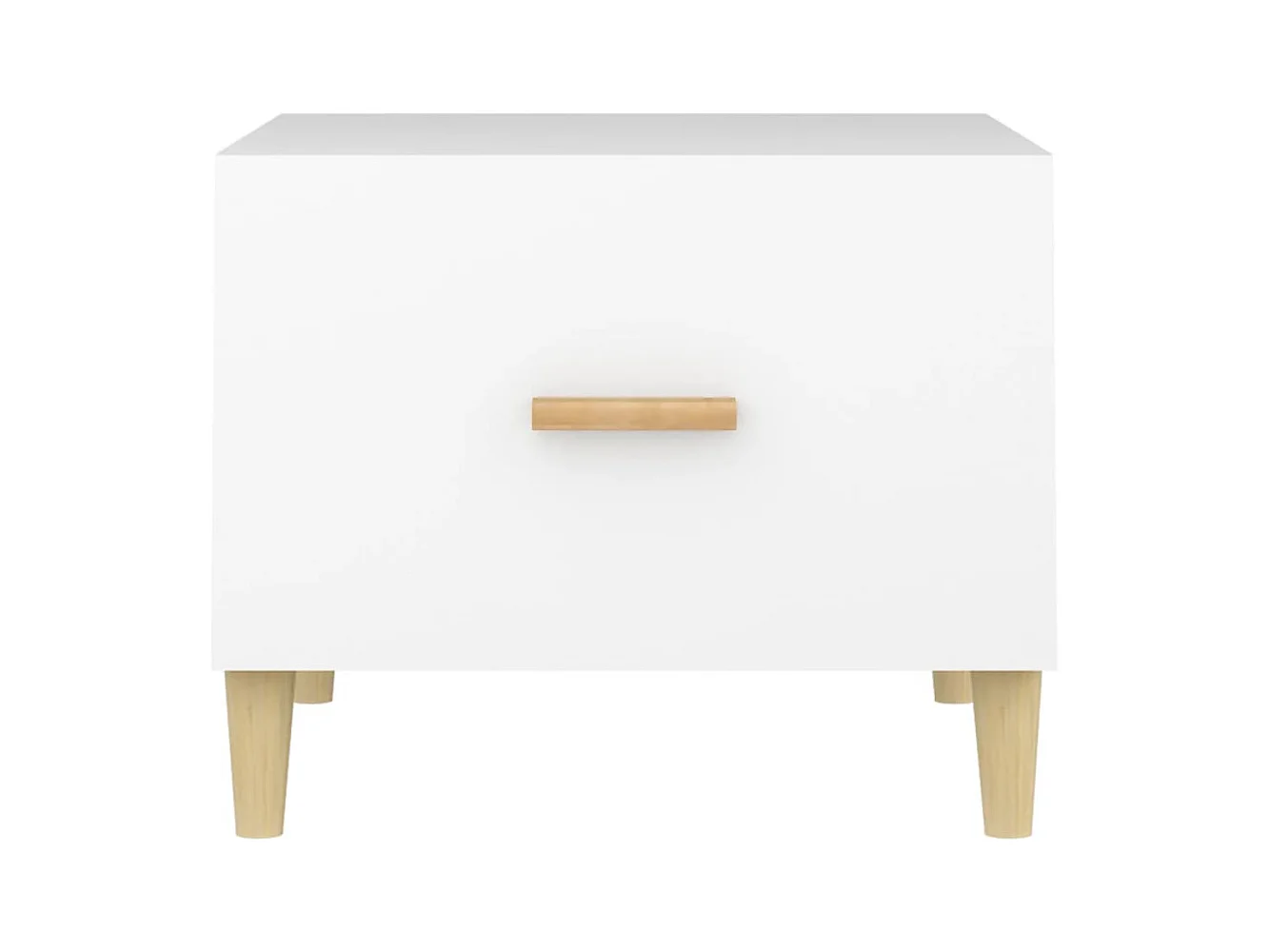 Tables basses 2 pcs blanc 50x50x40 cm bois d'ingénierie