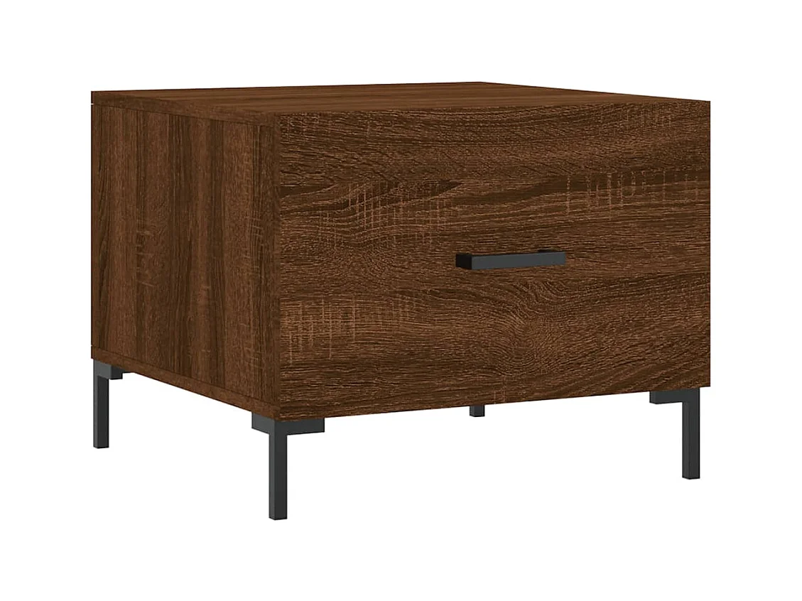 Tavolini da caffè 2 pezzi rovere marrone 50x50x40 cm in legno ingegnerizzato