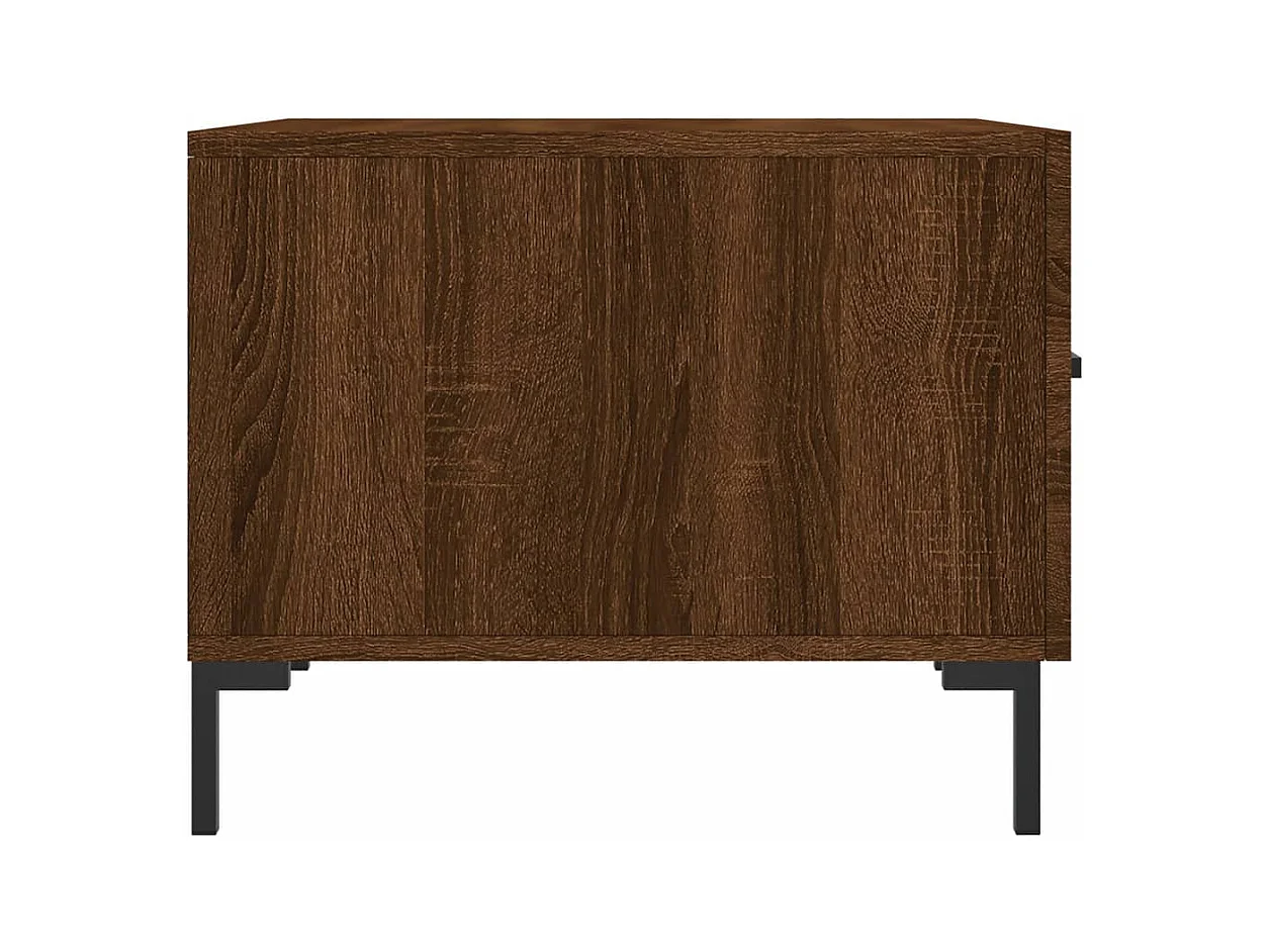 Tavolini da caffè 2 pezzi rovere marrone 50x50x40 cm in legno ingegnerizzato