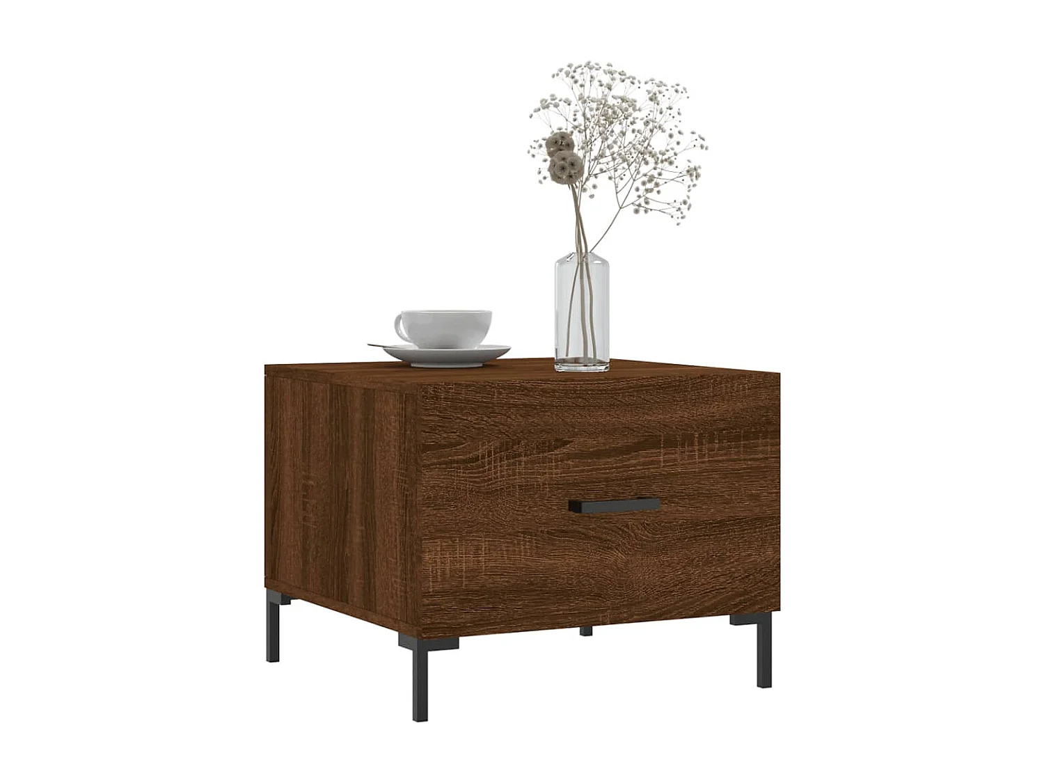 Tables basses 2 pcs chêne marron 50x50x40 cm bois d'ingénierie