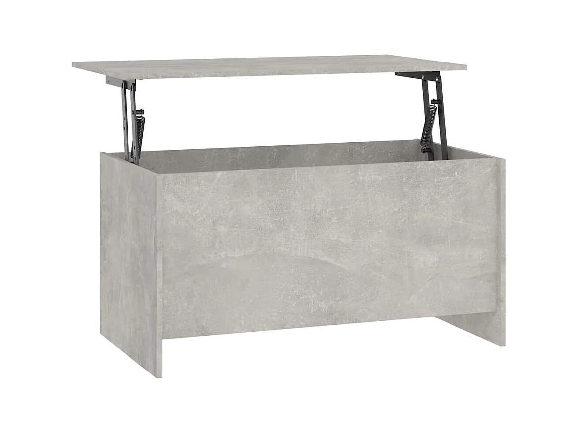 Table basse gris béton 102x55,5x52,5 cm bois d'ingénierie