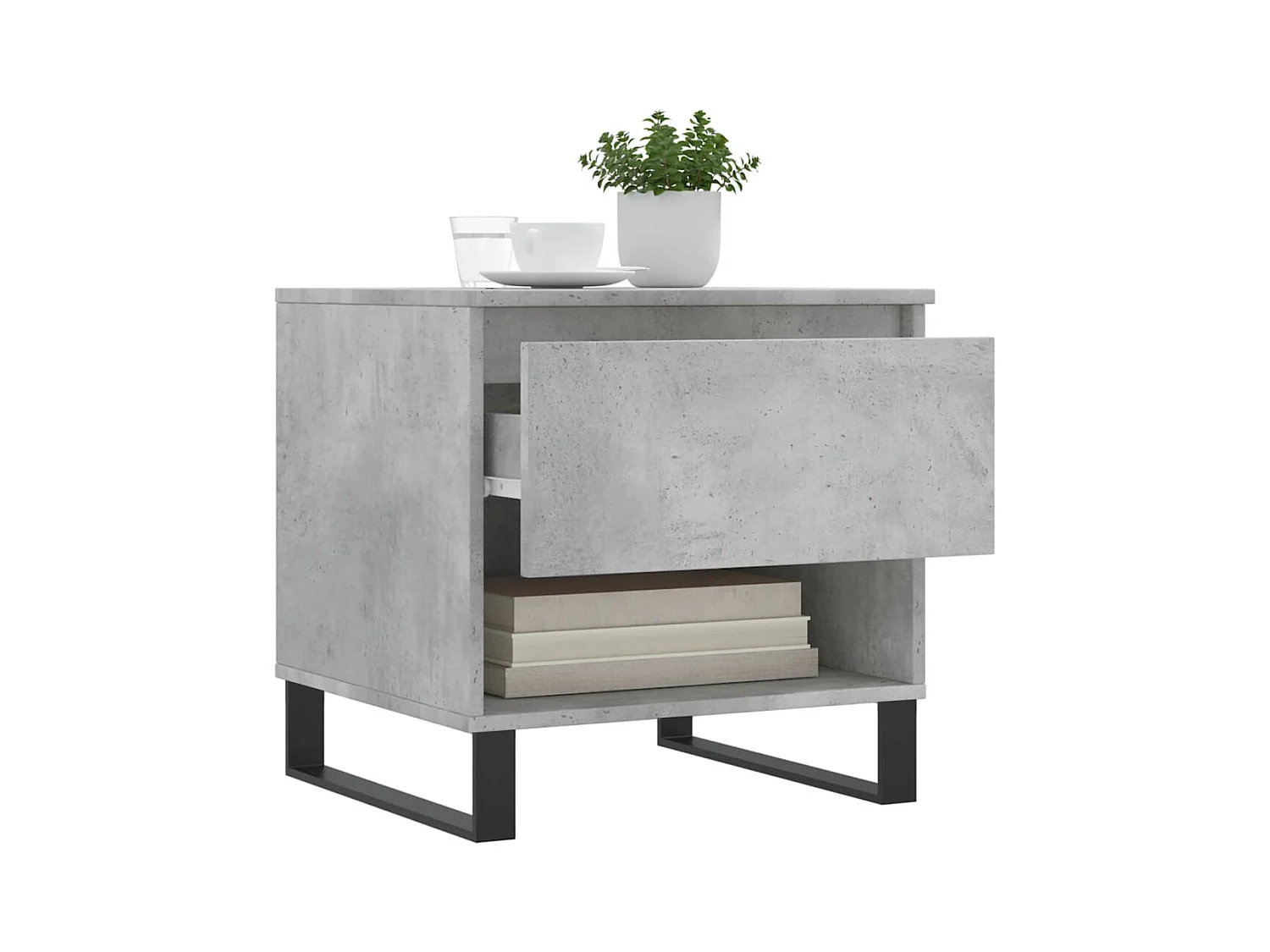 Tables basses 2 pcs gris béton 50x46x50 cm bois d'ingénierie