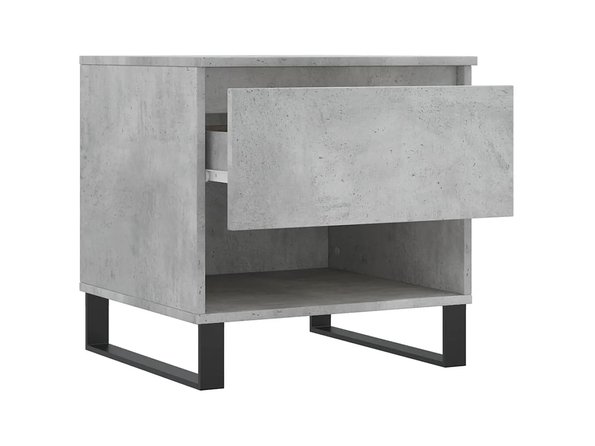 Salontafels 2 stuks betongrijs 50x46x50 cm bewerkt hout