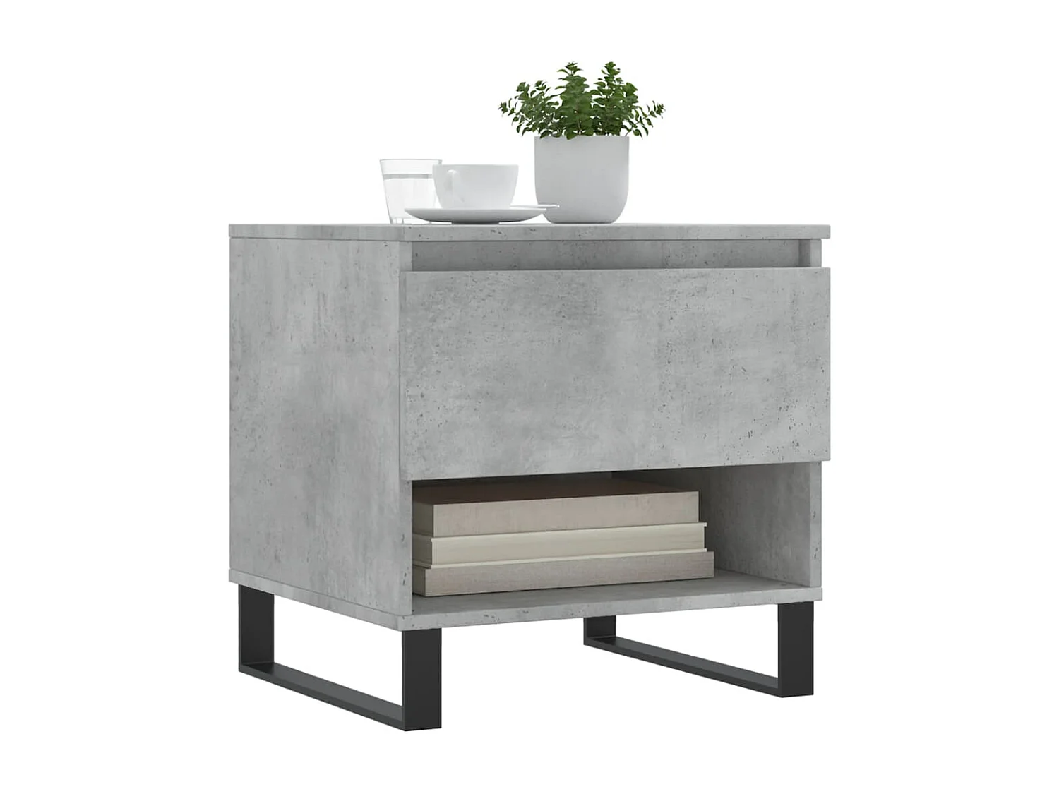 Tables basses 2 pcs gris béton 50x46x50 cm bois d'ingénierie