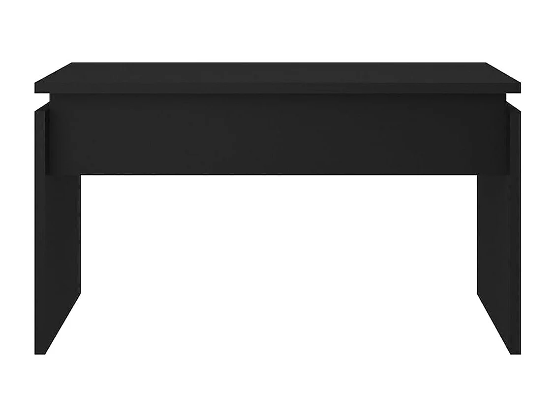 Table basse noir 68x50x38 cm bois d'ingénierie