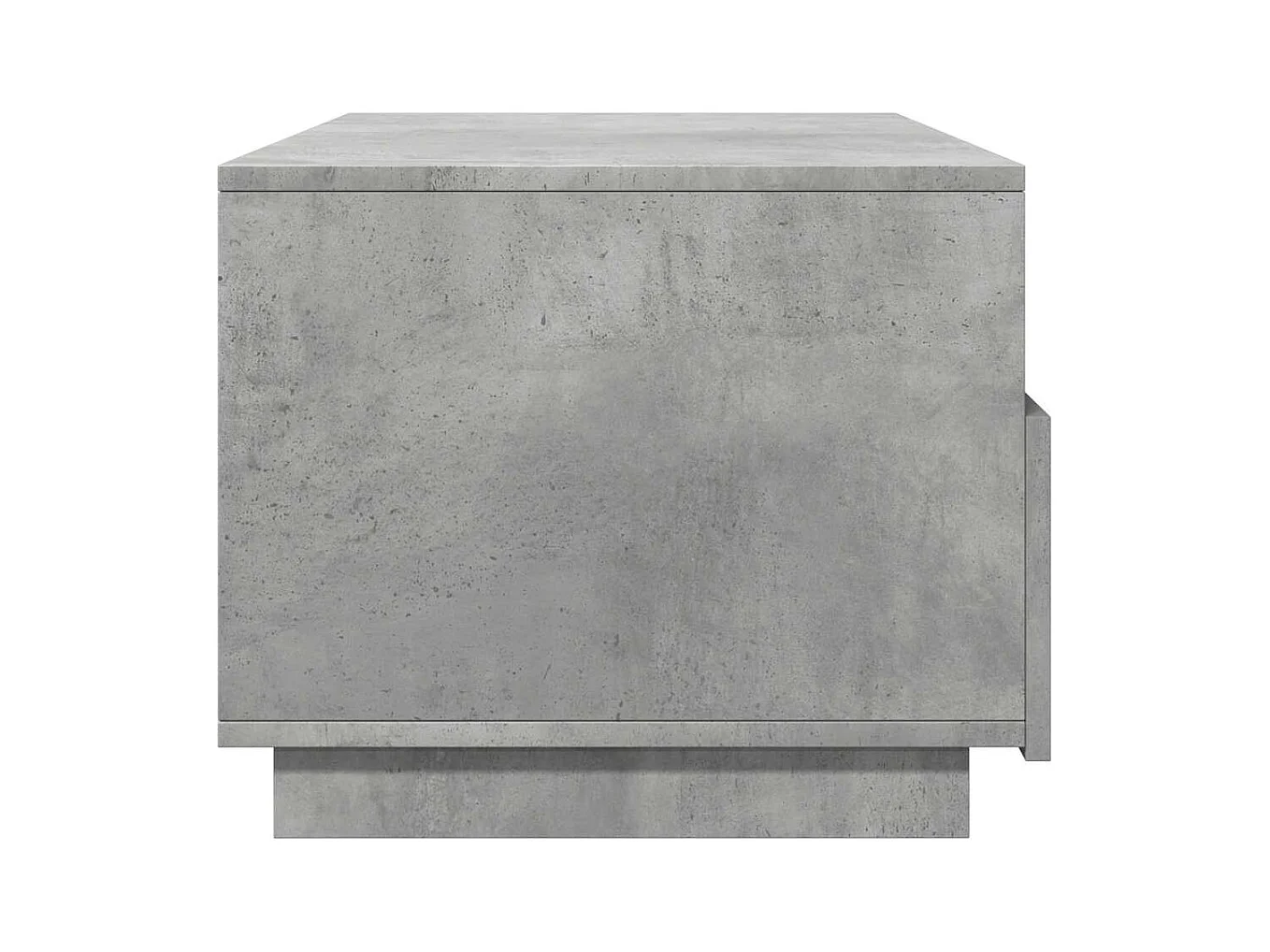 Table basse avec lumières LED gris béton 90x49x40 cm