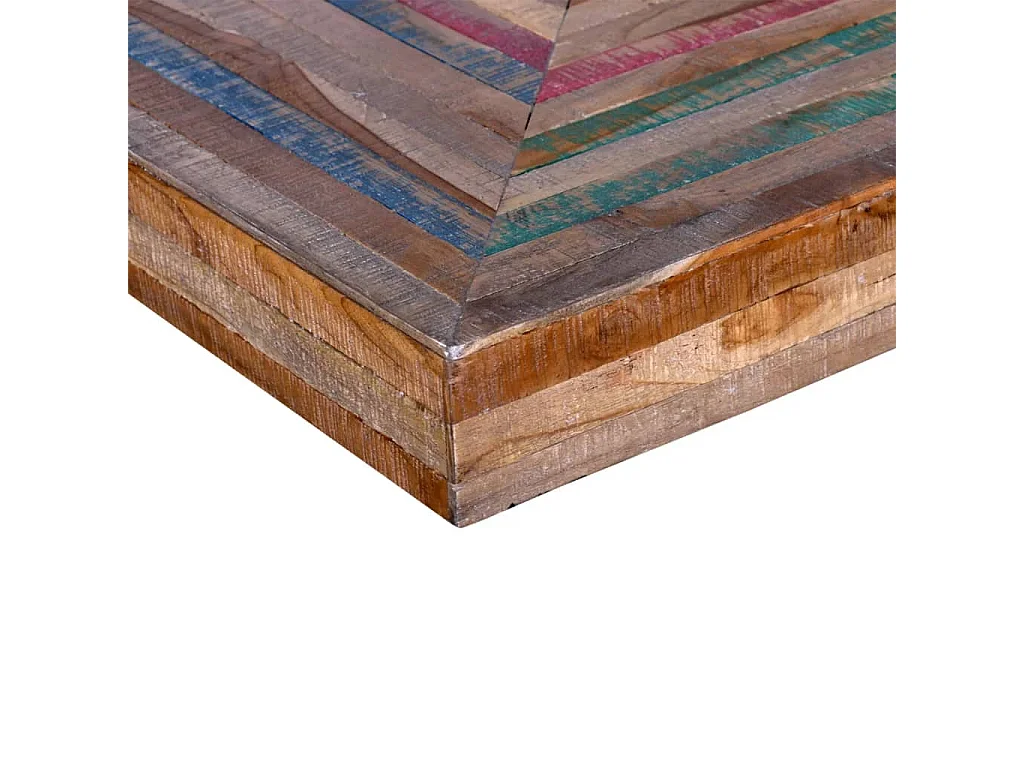 Tavolino con gambe a V in legno di teak riciclato