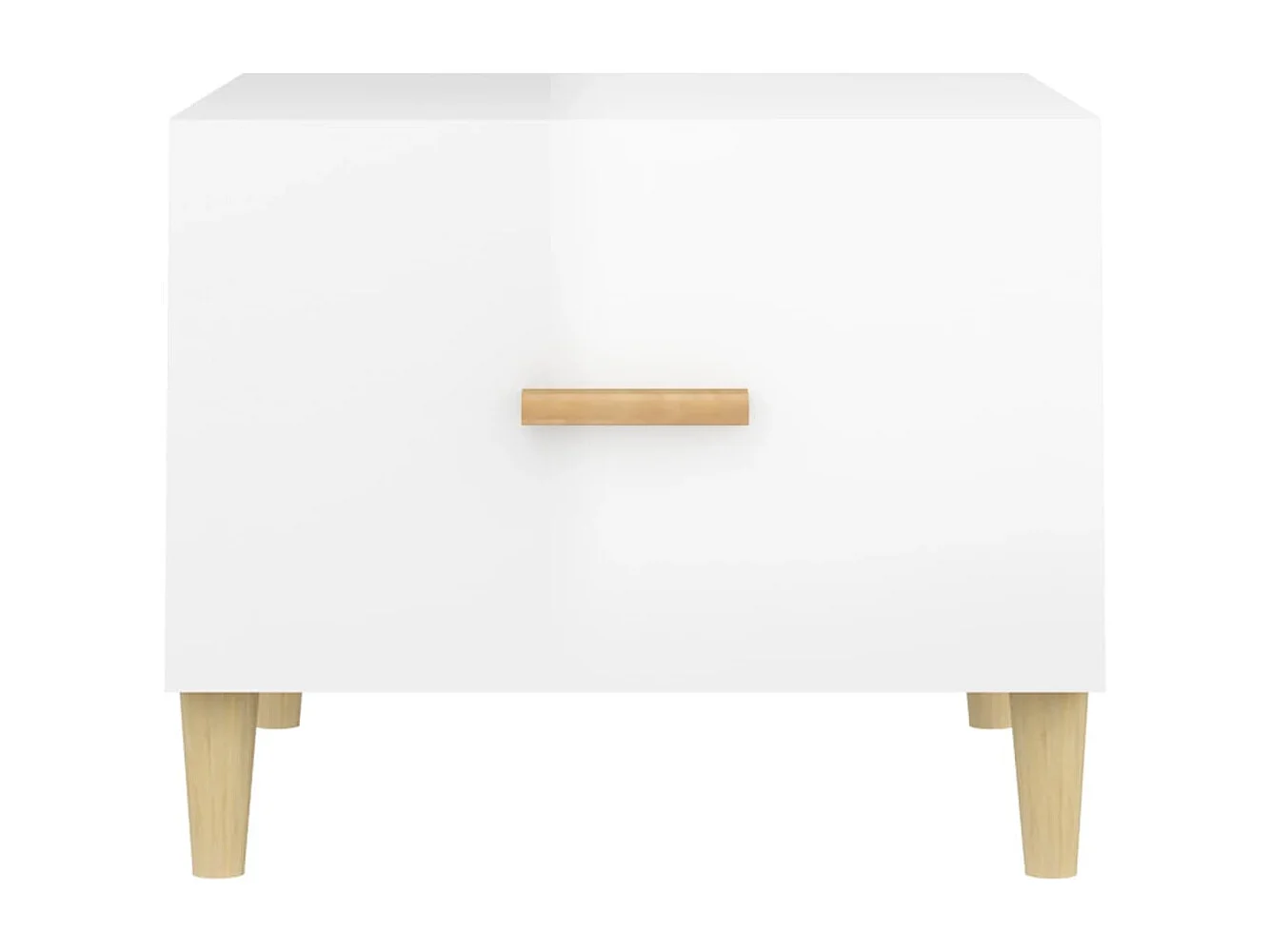 Tables basses 2 pcs blanc brillant 50x50x40cm bois d'ingénierie