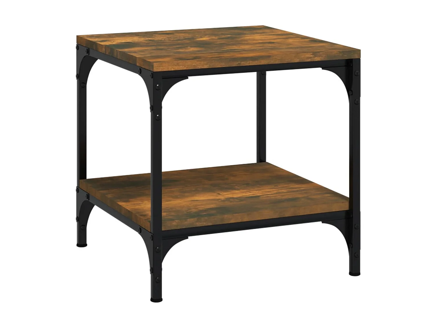Tables d'appoint 2 pcs Chêne fumé 40x40x40 cm Bois d'ingénierie