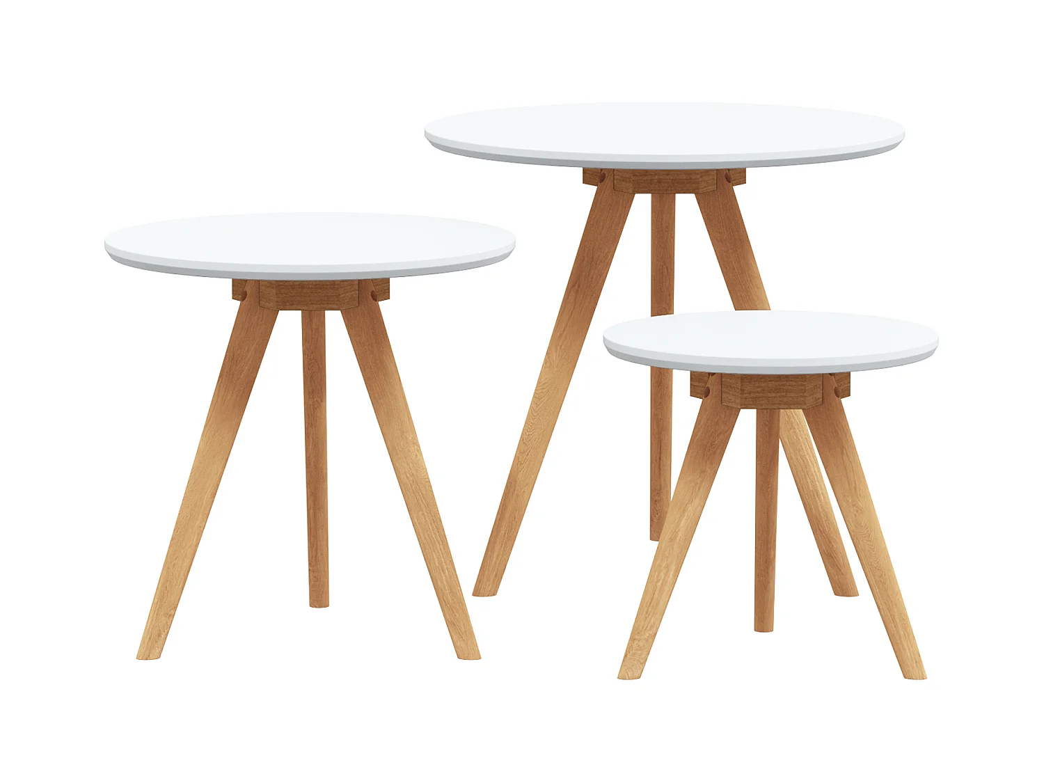 Juego de mesa de centro de nogal macizo y madera de ingeniería