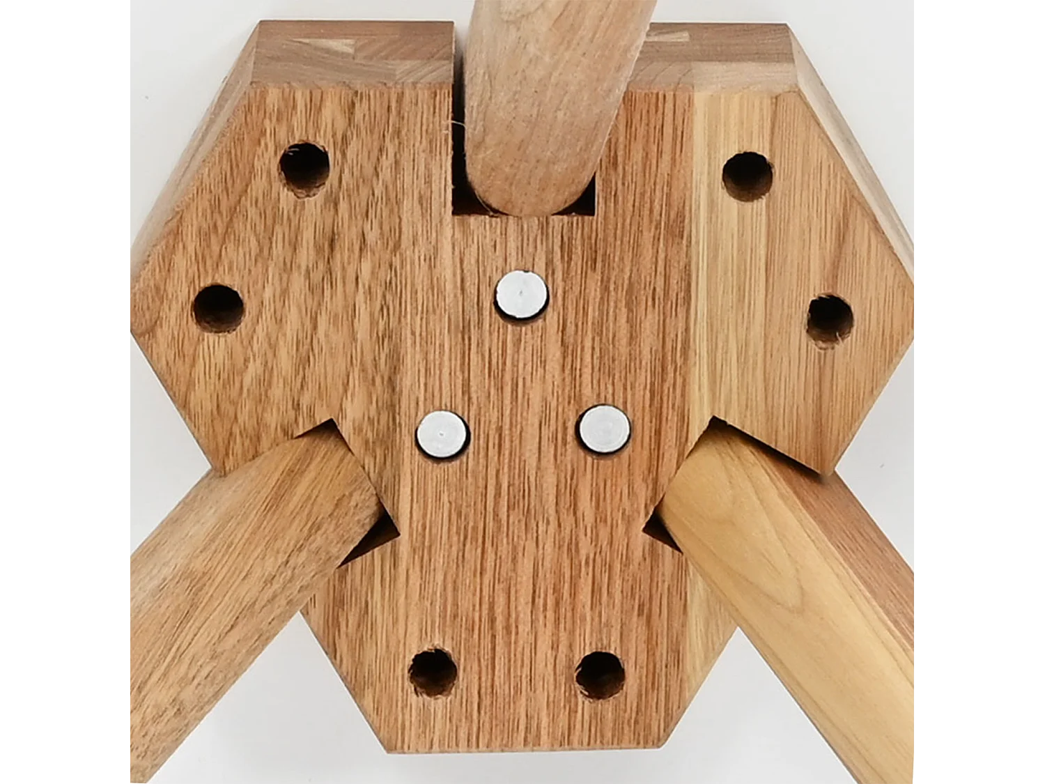 Juego de mesa de centro de nogal macizo y madera de ingeniería