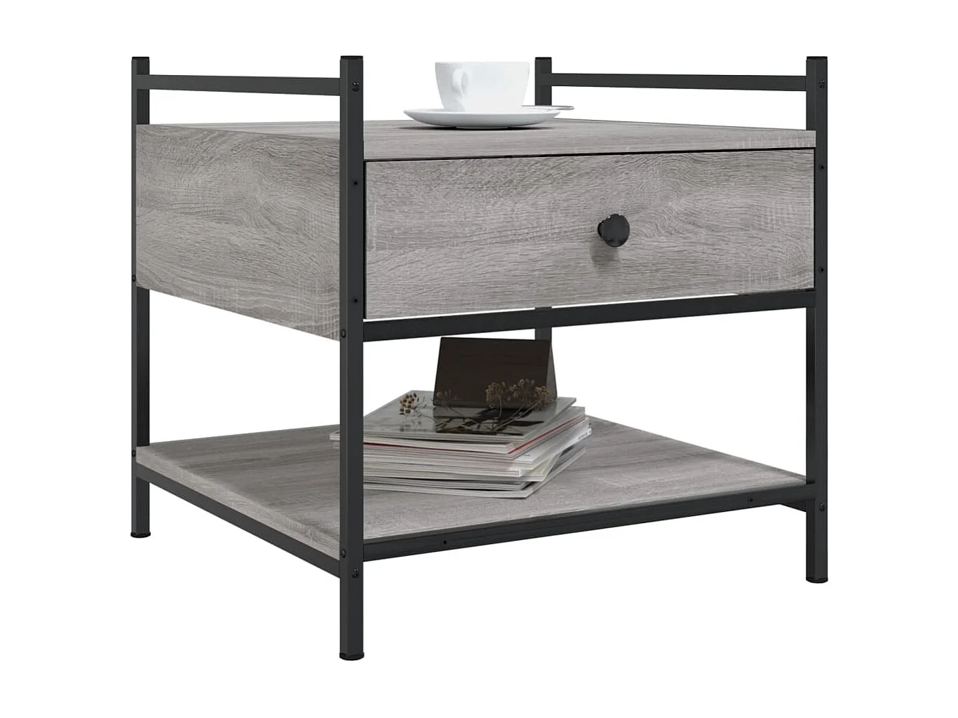 Sonoma salontafel grijs 50x50x50 cm bewerkt hout