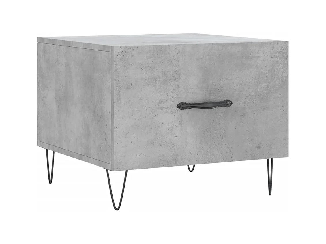 Salontafels 2 stuks betongrijs 50x50x40 cm bewerkt hout