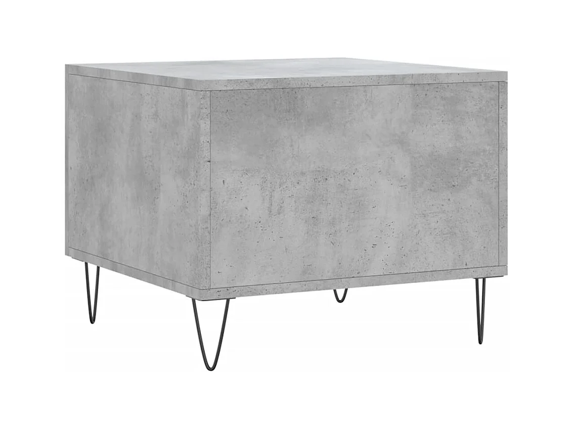 Salontafels 2 stuks betongrijs 50x50x40 cm bewerkt hout