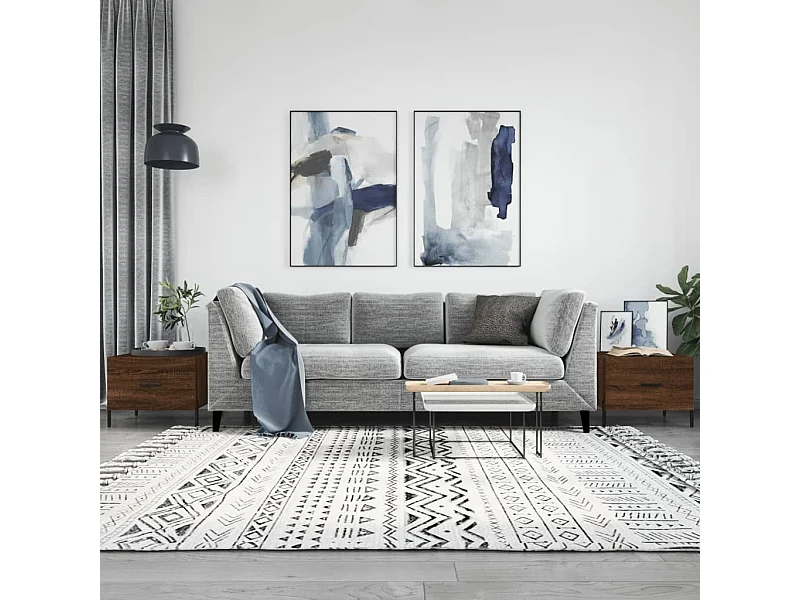 Tavolini da caffè 2 pezzi rovere marrone 50x50x40 cm in legno ingegnerizzato