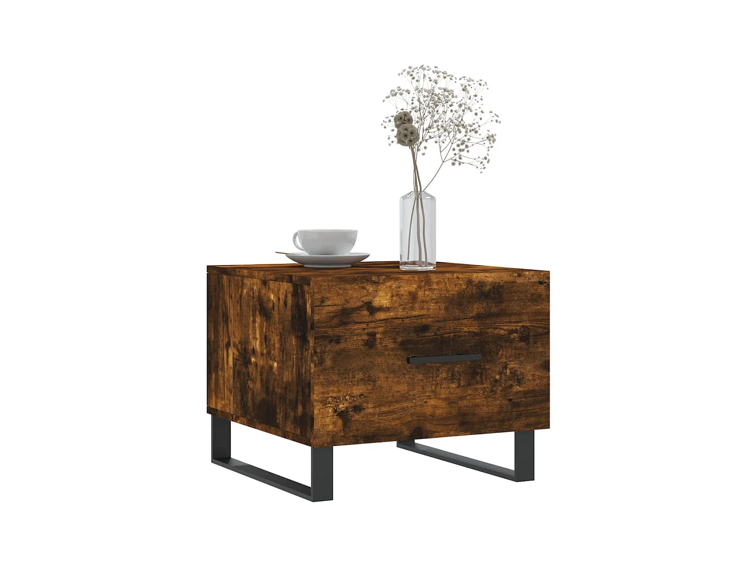 Tables basses 2 pcs chêne fumé 50x50x40 cm bois d'ingénierie