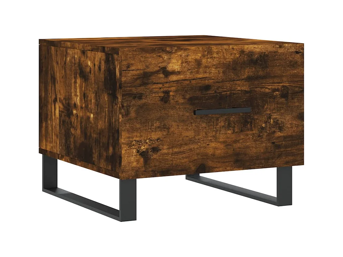 Tables basses 2 pcs chêne fumé 50x50x40 cm bois d'ingénierie