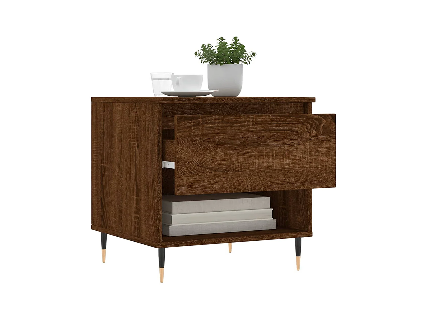 Mesas de centro 2 piezas roble marrón 50x46x50 cm madera de ingeniería