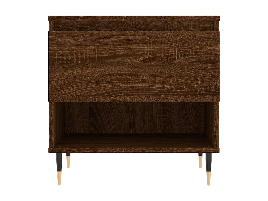 Tables basses 2 pcs chêne marron 50x46x50 cm bois d'ingénierie