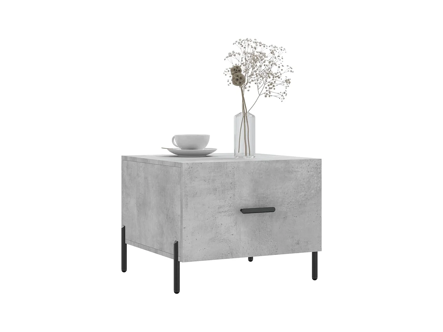 Tables basses 2 pcs gris béton 50x50x40 cm bois d'ingénierie