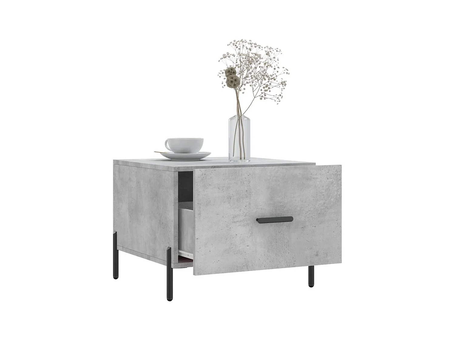 Tables basses 2 pcs gris béton 50x50x40 cm bois d'ingénierie